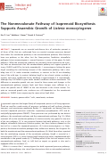 Cover page: The Nonmevalonate Pathway of Isoprenoid Biosynthesis Supports Anaerobic Growth of Listeria monocytogenes