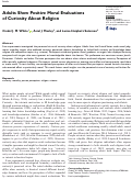 Cover page: Adults Show Positive Moral Evaluations of Curiosity About Religion.