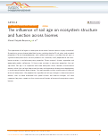 Cover page: The influence of soil age on ecosystem structure and function across biomes