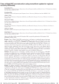 Cover page: Time of flight PET reconstruction using nonuniform update for regional recovery uniformity