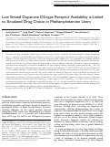 Cover page: Low Striatal Dopamine D2-type Receptor Availability is Linked to Simulated Drug Choice in Methamphetamine Users