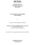 Cover page: Two Perspectives on Geographical Data Modelling (90-11)