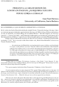 Cover page: Pregunta a Carlos Monsiváis: Los de Los Ángeles, ¿ni siquiera vuelven por su cobija a Comala?