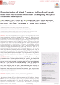 Cover page: Characterization of Intact Proviruses in Blood and Lymph Node from HIV-Infected Individuals Undergoing Analytical Treatment Interruption