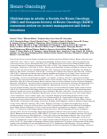 Cover page: Glioblastoma in adults: a Society for Neuro-Oncology (SNO) and European Society of Neuro-Oncology (EANO) consensus review on current management and future directions