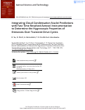 Cover page of Integrating Cloud Condensation Nuclei Predictions with Fast Time Resolved Aerosol Instrumentation to Determine the Hygroscopic Properties of Emissions Over Transient Drive Cycles