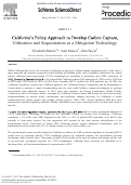 Cover page: California's Policy Approach to Develop Carbon Capture, Utilization and Sequestration as a Mitigation Technology