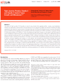 Cover page: Tight Junction Proteins Claudin-3 and Claudin-4 Control Tumor Growth and Metastases