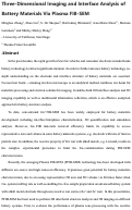 Cover page: Three-Dimensional Imaging and Interface Analysis of Battery Materials Via Plasma FIB-SEM