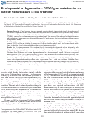 Cover page: Developmental or degenerative - NR2E3 gene mutations in two patients with enhanced S cone syndrome