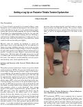 Cover page: Getting a Leg Up on Posterior Tibialis Tendon Dysfunction