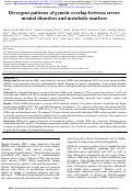 Cover page: Divergent patterns of genetic overlap between severe mental disorders and metabolic markers