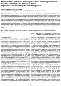 Cover page: Efficacy of Oat and Pellet Anticoagulant Baits Following Treatment with Oat and Pellet Zinc Phosphide Baits: Implications for Secondary Hazard Management