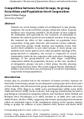 Cover page: Competition between Social Groups, In-group Favoritism and Population-level Cooperation