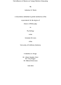 Cover page: The influence of desires on young children’s reasoning