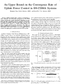 Cover page: An upper bound on the convergence rate of uplink power control in DS-CDMA systems