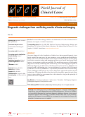 Cover page: Diagnostic challenges from conflicting results of tests and imaging.