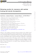 Cover page: Enhancing searches for resonances with machine learning and moment decomposition