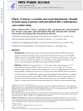 Cover page: Effects of clinical, comorbid, and social determinants of health on brain ageing in people with and without HIV: a retrospective case-control study.