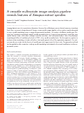 Cover page: A versatile multivariate image analysis pipeline reveals features of Xenopus extract spindles