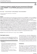 Cover page: Comparison of patient-reported outcomes measurement information system (PROMIS®)-29 and PROMIS global physical and mental health scores.