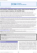 Cover page: Dose-response relationship between positive airway pressure therapy and excessive daytime sleepiness: the HomePAP study.