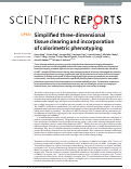 Cover page: Simplified three-dimensional tissue clearing and incorporation of colorimetric phenotyping