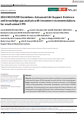 Cover page: 2024 RECOVER Guidelines: Advanced Life Support. Evidence and knowledge gap analysis with treatment recommendations for small animal CPR