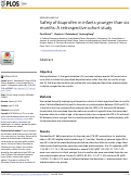 Cover page: Safety of ibuprofen in infants younger than six months: A retrospective cohort study