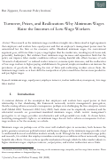 Cover page: Turnover, Prices, and Reallocation: Why Minimum Wages Raise the Incomes of Low-Wage Workers