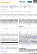 Cover page: Disguised as Ovarian Tumor: A Rare Case of Uterine Abscess Due to Hypervirulent <i>Klebsiella pneumoniae</i> Infection.