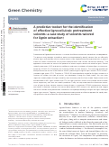 Cover page: A predictive toolset for the identification of effective lignocellulosic pretreatment solvents: a case study of solvents tailored for lignin extraction