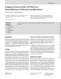 Cover page: Imaging Characteristics of Olfactory Neuroblastoma (Esthesioneuroblastoma).