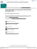 Cover page: Novel approaches to treating Clostridium difficile-associated colitis