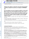 Cover page: Ambient ozone effects on respiratory outcomes among smokers modified by neighborhood poverty: An analysis of SPIROMICS AIR