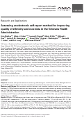 Cover page: Assessing an electronic self-report method for improving quality of ethnicity and race data in the Veterans Health Administration.