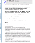 Cover page: Cortisol, moderated by age, is associated with antidepressant treatment outcome and memory improvement in Major Depressive Disorder: A retrospective analysis