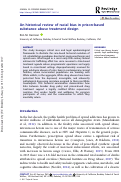 Cover page: An historical review of racial bias in prison-based substance abuse treatment design