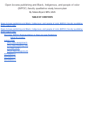 Cover page: Open Access publishing and Black, Indigenous, and people of color (BIPOC) faculty qualitative study lesson plan