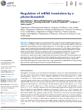 Cover page: Regulation of mRNA translation by a photoriboswitch.