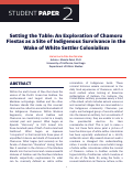 Cover page of Setting the Table: An Exploration of Chamoru Fiestas as a Site of Indigenous Survivance in the Wake of White Settler Colonialism