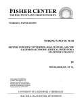 Cover page: Defense Industry Conversion, Base Closure, and the California Economy: Critical Issues for a Statewide Strategy