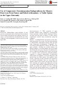 Cover page: Use of Compressive Osseointegration Endoprostheses for Massive Bone Loss From Tumor and Failed Arthroplasty: A Viable Option in the Upper Extremity