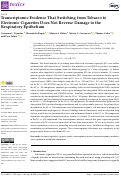 Cover page: Transcriptomic Evidence That Switching from Tobacco to Electronic Cigarettes Does Not Reverse Damage to the Respiratory Epithelium