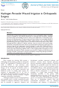 Cover page: Hydrogen Peroxide Wound Irrigation in Orthopaedic Surgery