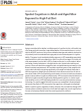 Cover page: Spatial Cognition in Adult and Aged Mice Exposed to High-Fat Diet