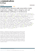 Cover page: A multi-ethnic genome-wide association study implicates collagen matrix integrity and cell differentiation pathways in keratoconus