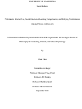 Cover page: Problematic Internet Use, Social-Emotional Learning Competencies, and Bullying Victimization Among Chinese Adolescents