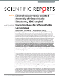 Cover page: Electrohydrodynamic-assisted Assembly of Hierarchically Structured, 3D Crumpled Nanostructures for Efficient Solar Conversions