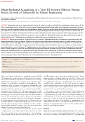 Cover page: Phage-Mediated Acquisition of a Type III Secreted Effector Protein Boosts Growth of Salmonella by Nitrate Respiration